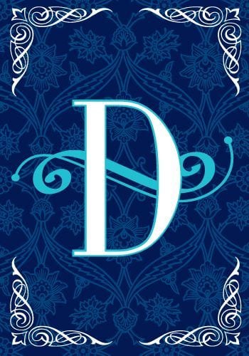 Blue Teal Monogram-D Flag | Personalized, Clearance, Cool, Flags