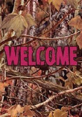 Pink Camo Welcome Flag | Welcome, Fall, Decorative, Lawn, Flags