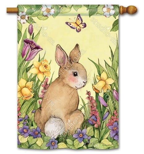 Springtime Bunny House Flag | Spring, Easter, Cool, House, Flags