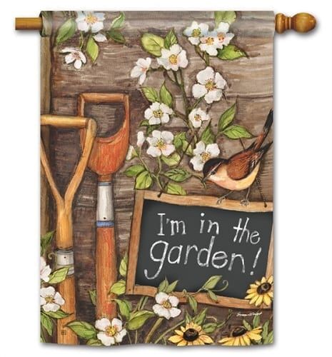 Garden Shed House Flag | Spring, Floral, Bird, Cool, House, Flags