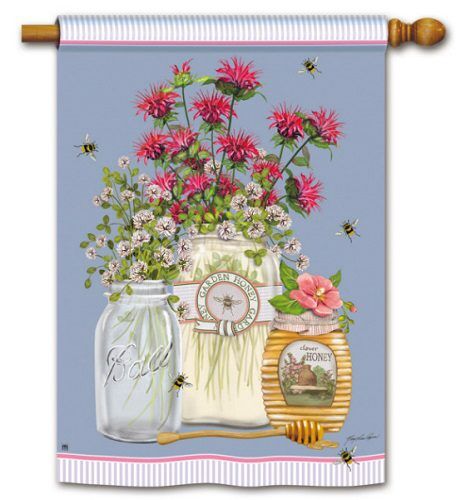 Clover Honey House Flag | Spring, Floral, Outdoor, House, Flags
