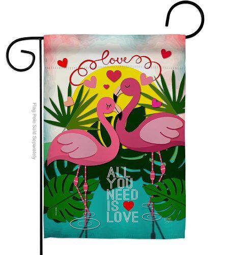 Flamingo Lover Garden Flag | Valentine's Day, Cool, Garden, Flags