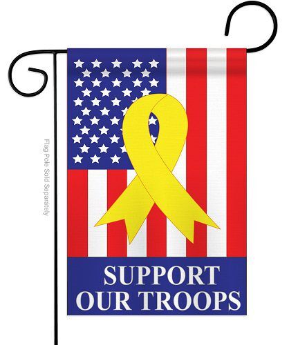 Support Our Troops Garden Flag | Patriotic, Applique, Cool, Flags