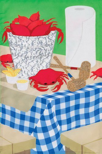 Crab Picnic Flag | Applique, Summer, Yard, Cool, Garden, Flags