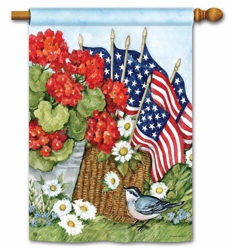Flags and Flowers House Flag | Floral, Patriotic, Cool, House, Flag