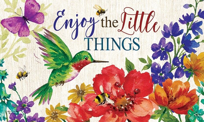 Wildflowers & Hummingbird Doormat | MatMates, Doormats