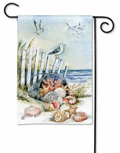 Collecting Sea Shells Garden Flag | Spring Flags | Garden Flags