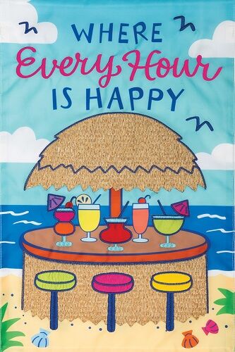 Tiki Bar Flag | Applique Flags | Summer Flags | Garden Flags