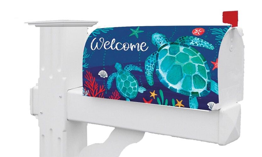 Floating Turtles Mailbox Cover | Mailbox Covers | Mailbox Wraps