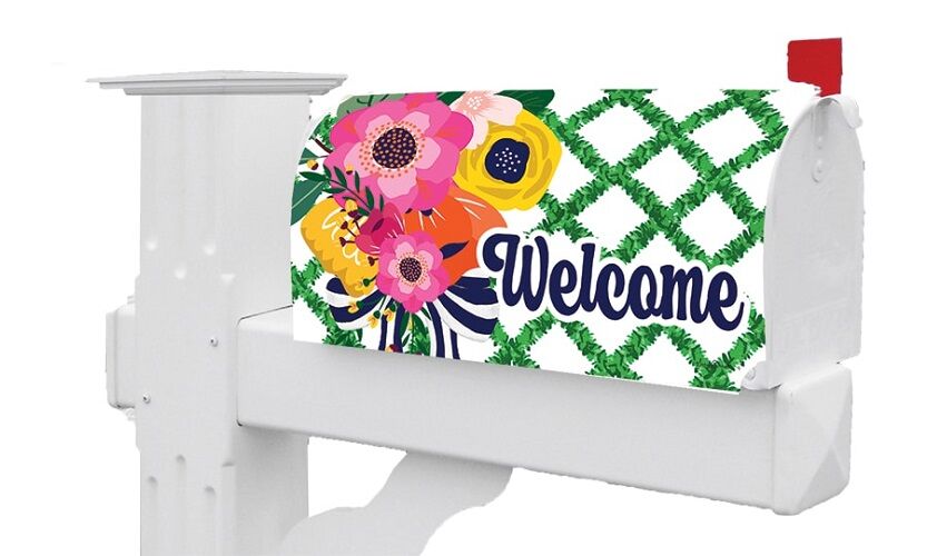 Floral Lattice Mailbox Cover | Mailbox Wraps | Mailbox Covers