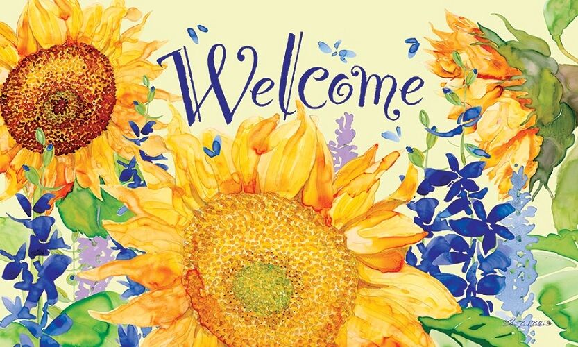 Happy Sunflowers Doormat | Decorative Doormats | MatMates