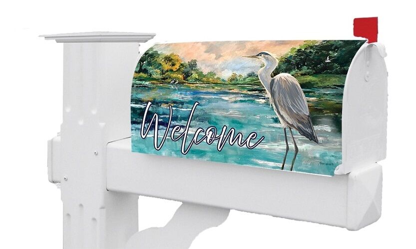 Stately Heron Mailbox Cover | Mailbox Covers | Mailbox Wraps