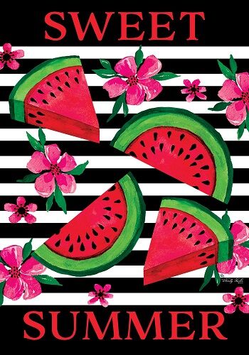 Watermelon Stripes Flag | Summer Flags | Double Sided Flags