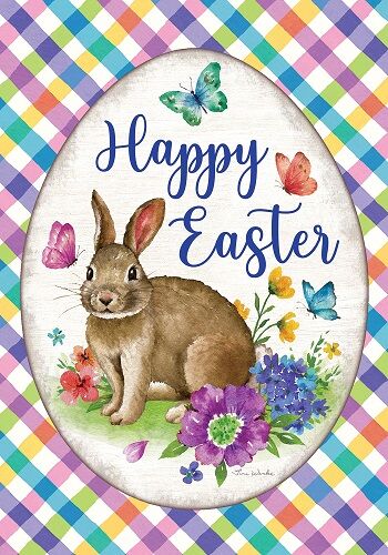 Bunny Plaid Flag | Easter Flags | Cool Flags | Two Sided Flags