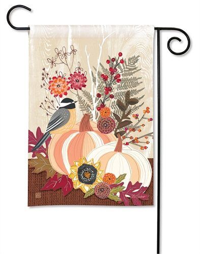 Fall Cut Flowers Garden Flag | Fall, Bird, Floral, Garden, Flags