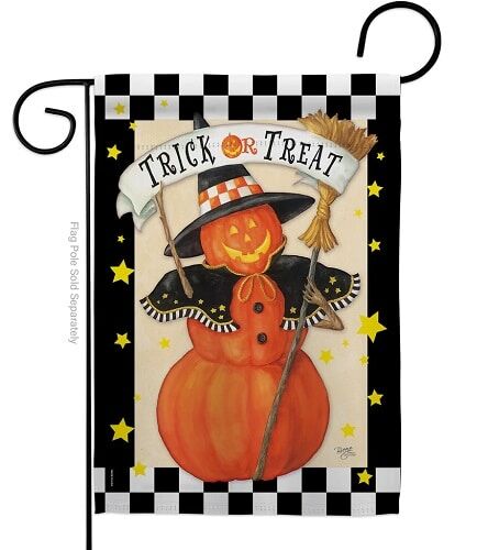 Jack-O-Lantern Witch Garden Flag | Halloween, Garden, Cool, Flag