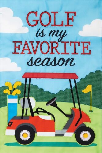 Golf Season Flag | Applique Flags | Summer Flag | Garden Flags