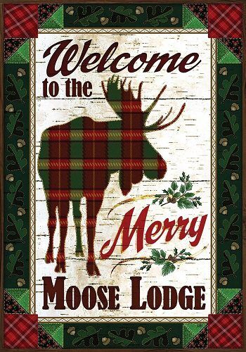 Merry Moose Flag | Christmas, Welcome, Decorative, Lawn, Flags