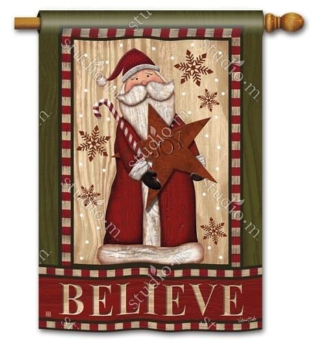 Santa with Star House Flag | Christmas, Clearance, House, Flags