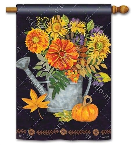 Autumn Pleasures House Flag | Fall, Floral, Outdoor, House, Flags