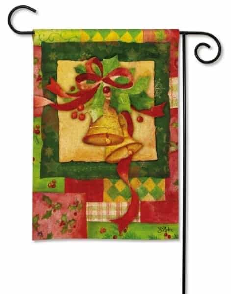 Patchwork Bells Garden Flag | Christmas, Decorative, Garden, Flag