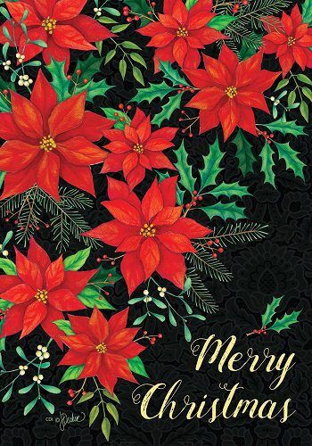 Christmas Poinsettia Flag | Christmas, Decorative, Lawn, Flags