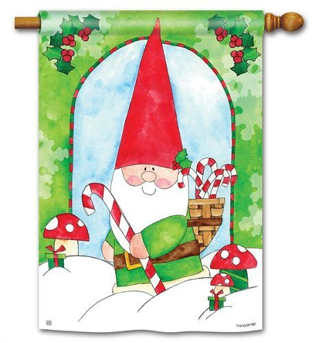 Gnome for the Holidays House Flag | Christmas, Yard, House, Flag