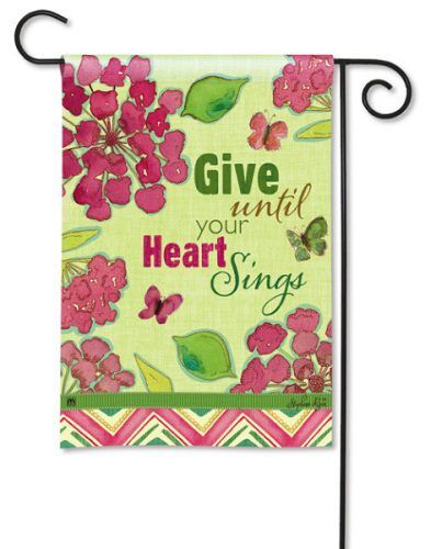 Heart Sings Garden Flag | Inspirational, Floral, Yard, Garden, Flags