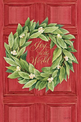 Joy to the World Wreath Garden Flag | Christmas, Clearance, Flags