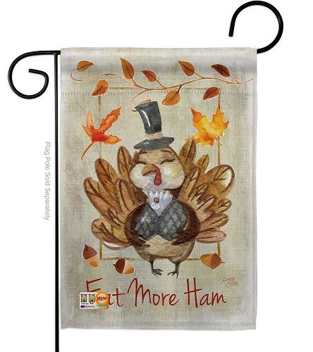 Eat More Garden Flag | Thanksgiving, Two Sided, Garden, Flags