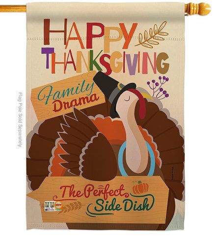 Perfect Side Dish House Flag | Thanksgiving, Double Sided, Flags