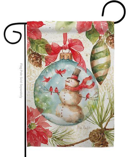 Woodland Holiday Garden Flag | Winter, Snowman, Garden, Flags