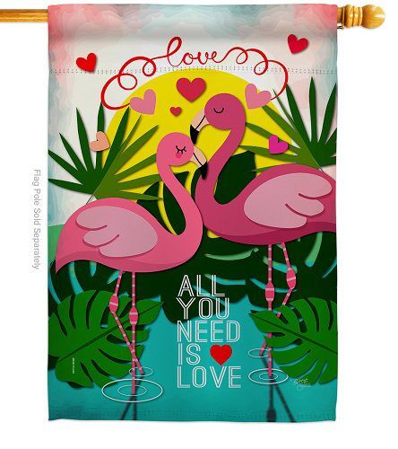 Flamingo Lover House Flag | Valentine's Day, Valentine, Flags