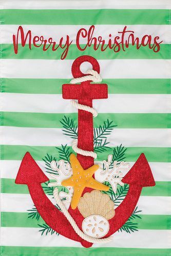 Christmas Anchor Flag | Applique, Christmas, Cool, Garden, Flags