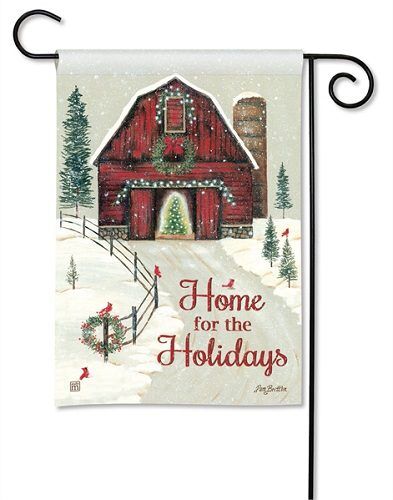 Christmas Tree Barn Garden Flag | Christmas, Yard, Garden, Flags