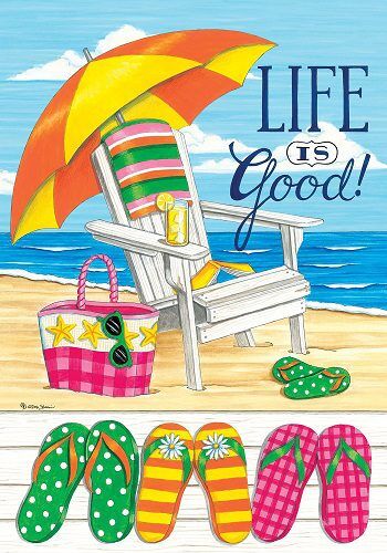 Flip Flop Beach Flag | Inspirational, Beach, Summer, Lawn, Flags