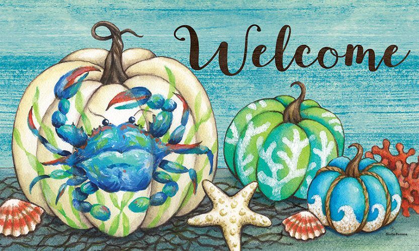 Crabby Pumpkin Doormat | Decorative Doormats | MatMates