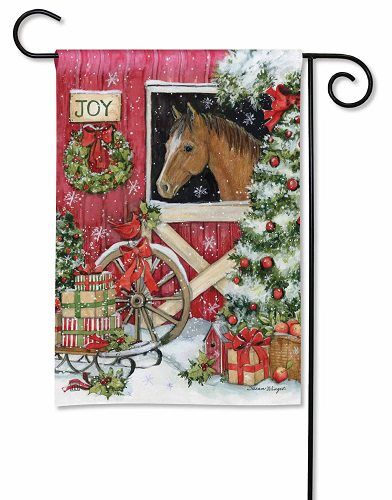 Horse For Christmas Garden Flag | Christmas, Cool, Garden, Flags