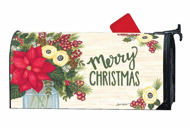 Rustic Winter Bouquet Mailbox Cover | Christmas, Mailbox, Covers