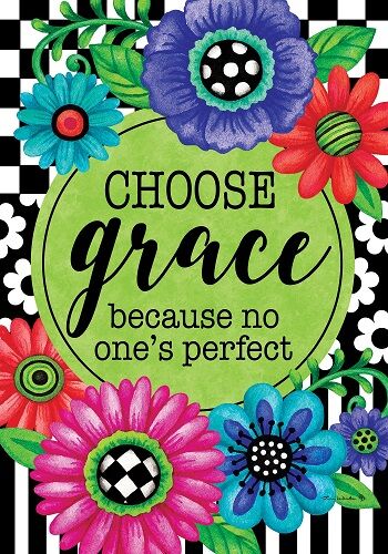 Choose Grace Flag | Inspirational, Floral, Cool, Decorative, Flags