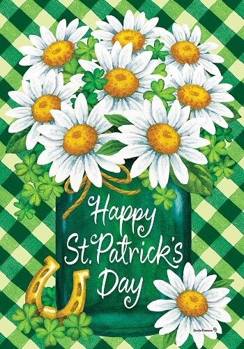 St. Pat's Daisies Flag | St. Patrick's Day Flags | Double Sided Flags