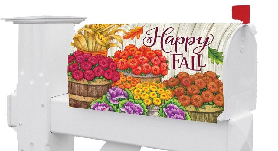 Fall Mums Mailbox Cover