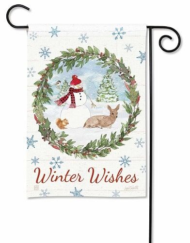 Holiday Vignette Garden Flag | Winter Flags | Snowman Flags