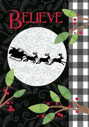 Moonlight Sleigh Flag | Christmas Flags | Double Sided Flags