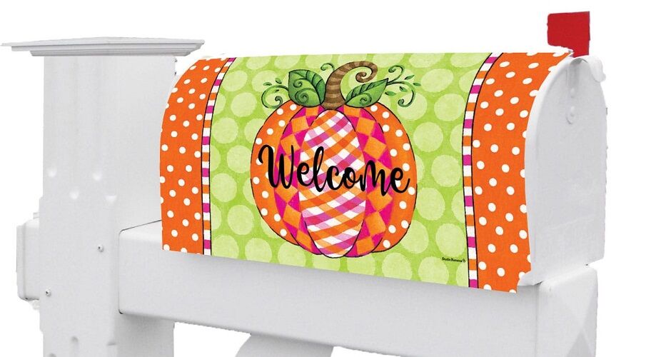 Preppy Pumpkin Mailbox Cover | Mailbox Covers | Mail Wraps