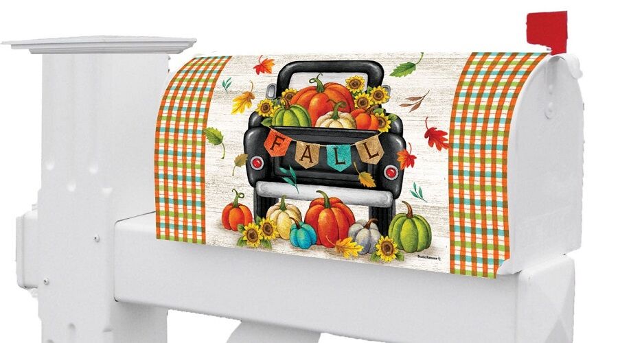 Pumpkin Truck Mailbox Cover | Mailbox Covers | Mail Wraps