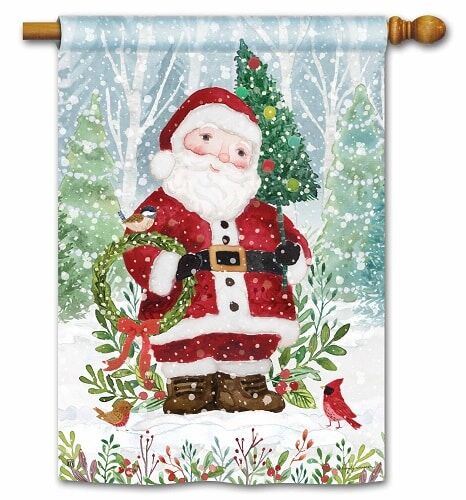 Santa's Forest House Flag | Christmas Flags | House Flags