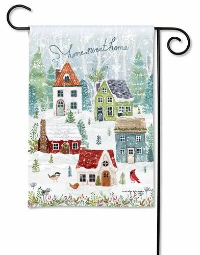 Snow Village Garden Flag | Winter Flags | Bird Flags | Cool Flags