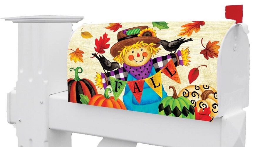 Whimsical Scarecrow Mailbox Cover | Mailbox Covers | MailWraps