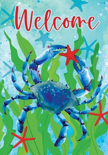 Crab & Starfish Flag | Summer Flags | Two Sided Flags | Cool Flag